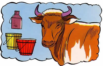 корова и молочница картинки