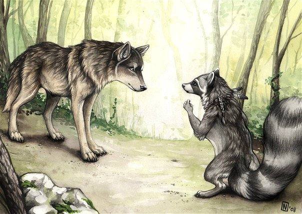 волк и барсук сказка